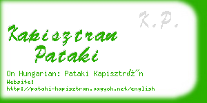 kapisztran pataki business card